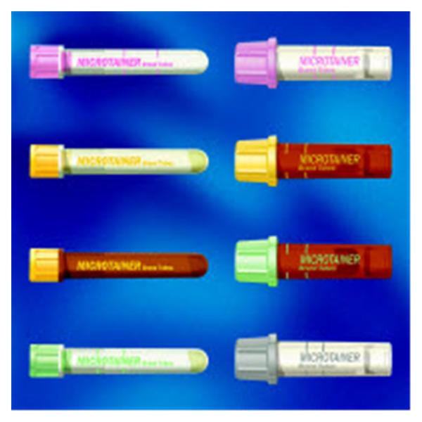 Becton-Dickinson Tube Capillary Microtainer 250-500Ul 8Mm Plastic K2 Edta Lavender/White 50/Bx, 4 Bx/Ca - 365974