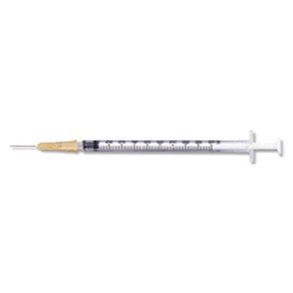 Becton-Dickinson Syringe/Needle 1Cc 25Gx5/8 Precisionglide U-100 Insln Dtchbl Ndl Cnvntnl 100/Bx, 8 Bx/Ca - 329651