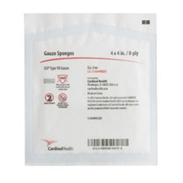 Cardinal Health Sponge Gauze 100% Cotton 4X4" 8 Ply Woven Sterile Lf 50 Package, 12 Bx/Ca - C-SG44082S