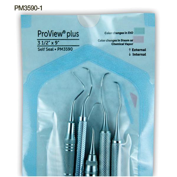 Certol International Pouch Sterilization Proview 3.5 In X 5.25 In Blue / White 200/Box, 6 Bx/Ca - PM3554-1