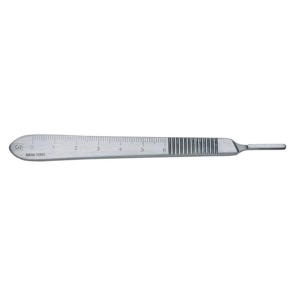BR Surgical, Handle Scalpel Blade #3 12Cm Stainless Steel Autoclavable Reusable Ea - BR06-10301