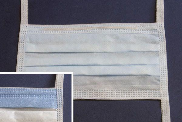 Cardinal AT71235 InstaGard Surgical Mask with Anti-Fog Foam, Tie Closure, Blue - 50 Masks Per Box