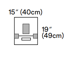 3M Healthcare Drape Surgical Steri-Drape Fenestrated 39X46Cm Small Clear Sterile 40/Ca - 1023